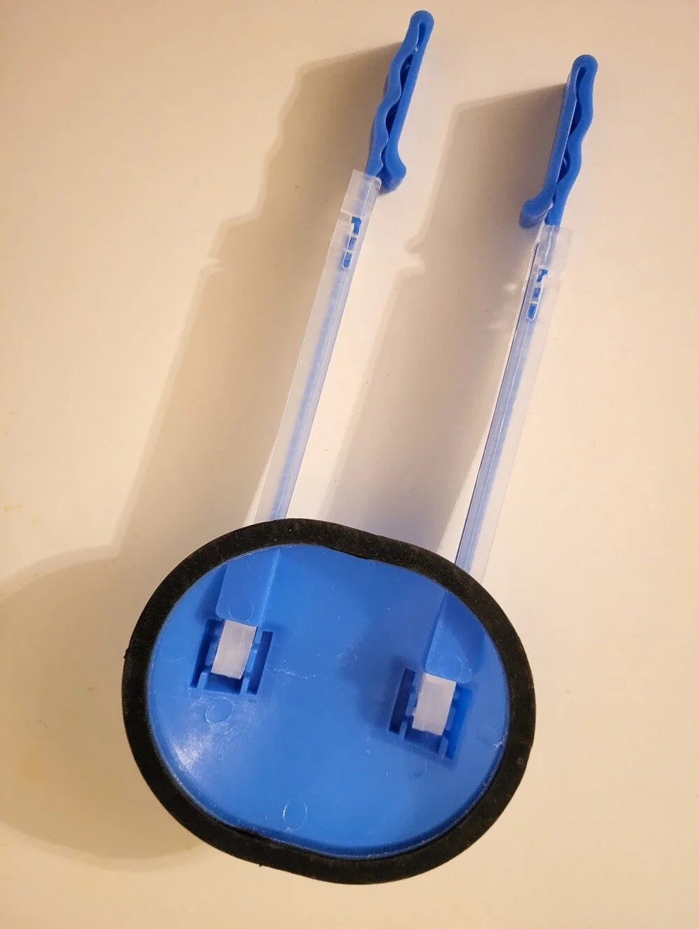 Blue Plastic Zip Bag Holder Suction Cup Stand